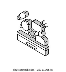 crime news isometric icon vector. crime news sign. isolated symbol illustration