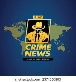 CRIME NEWS LOGO DESIGN VECTOR