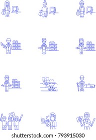 Crime Police- Line Icon Set