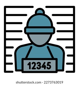 Crime prisonier icon outline vector. Policeman gear. Justice officer