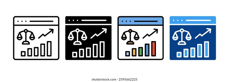 Crime Rate Icon Set Multiple Style Collection