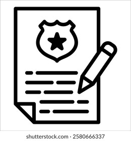 Crime Report Icon Element For Design