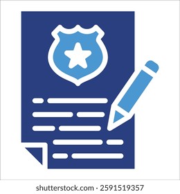 Crime Report Icon Element For Design