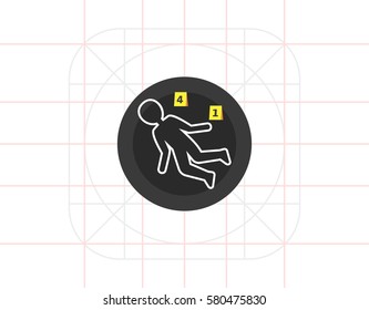 Crime scene icon
