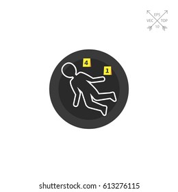 Crime scene icon
