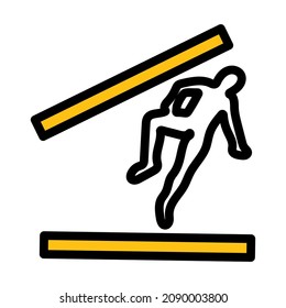 Crime Scene Icon. Editable Bold Outline With Color Fill Design. Vector Illustration.