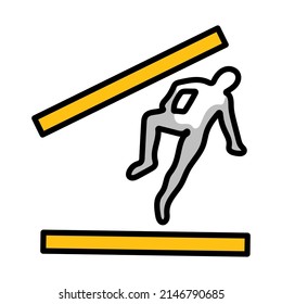 Crime Scene Icon. Editable Bold Outline With Color Fill Design. Vector Illustration.