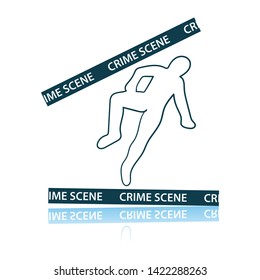 Crime Scene Icon. Shadow Reflection Design. Vector Illustration.