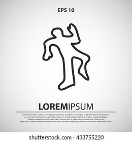 crime scene icon. crime scene sign