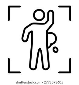 Crime Scene Icon Single Vector Collection