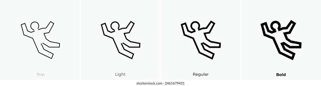 crime scene icon. Thin, Light Regular And Bold style design isolated on white background