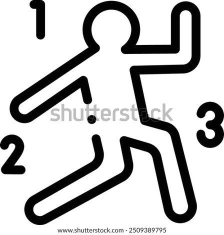 crime scene icon. Thin Linear Style Design Isolated On White Background