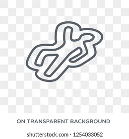 Crime scene icon. Trendy flat vector Crime scene icon on transparent background from law and justice collection. High quality filled Crime scene symbol use for web and mobile