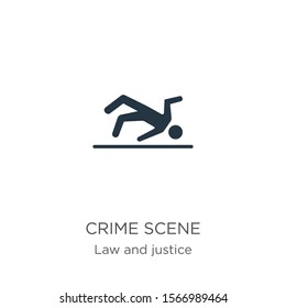 Crime scene icon vector. Trendy flat crime scene icon from law and justice collection isolated on white background. Vector illustration can be used for web and mobile graphic design, logo, eps10