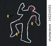 Crime scene illustration, vector