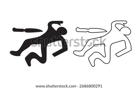 Crime scene investigation icon. Vector eps10