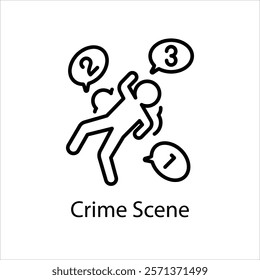 Crime Scene Vector icon stock illustration