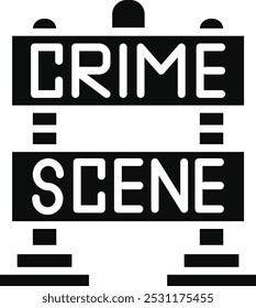 Crime Scene Vector Illustration Detailed Icon