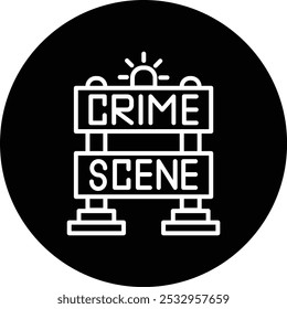 Crime Scene Vector Illustration Detailed Icon