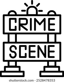 Crime Scene Vector Illustration Icon