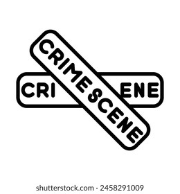 Crime scene Vector Line Icon Design