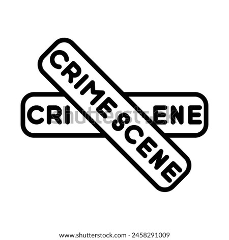 Crime scene Vector Line Icon Design