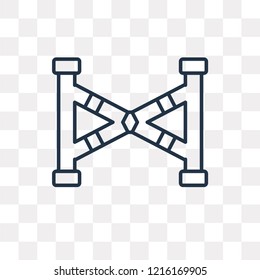 Crime scene vector outline icon isolated on transparent background, high quality linear Crime scene transparency concept can be used web and mobile
