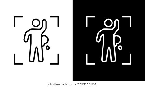 Crime Scene White Icon Set Vector