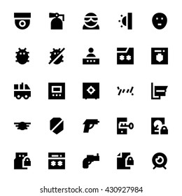 Crime, Security and Defence Vector Icons 2