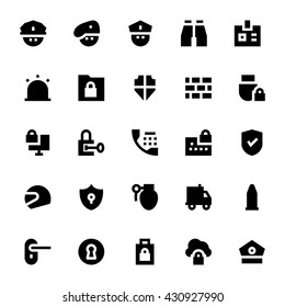 Crime, Security and Defence Vector Icons 1