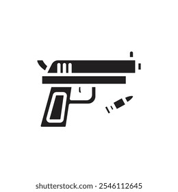 Ilustración vectorial de iconos llena de tiroteos criminales