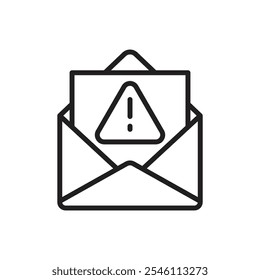 Crime Spam Outline Icon Vector Illustration