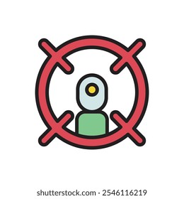Crime Target Icon Vector Illustration