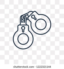 Crime vector outline icon isolated on transparent background, high quality linear Crime transparency concept can be used web and mobile
