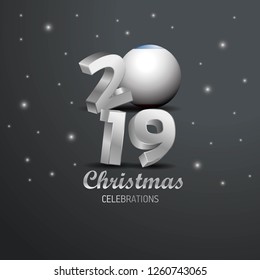 Crimea Flag 2019 Merry Christmas Typography. New Year Abstract Celebration background