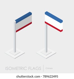 Crimea flag 3d isometric style