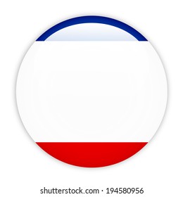 Crimea flag button on white
