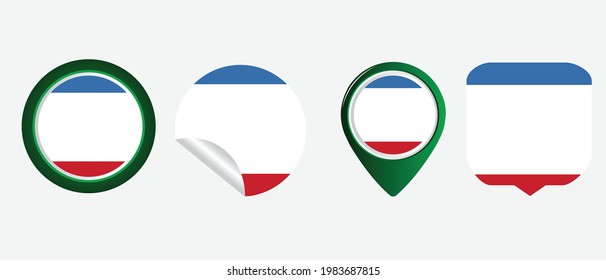 Crimea flag. flat icon symbol vector illustration
