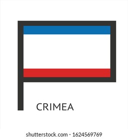 
Crimea flag symbol icon with a white background