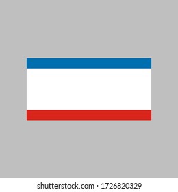 Ilustración vectorial de la bandera de Crimea de alta calidad para ui y ux, sitio web o aplicación móvil