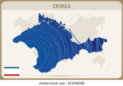 CRIMEA map graphic design, Vector.