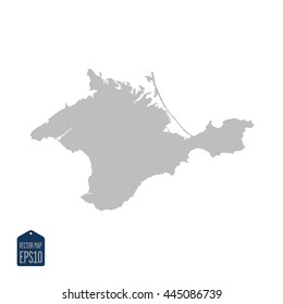 Crimea Map Silhouette