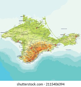 Crimea Map Vector Russian Federation