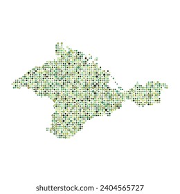 Crimea Silhouette Pixelated pattern map illustration