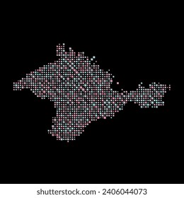 Crimea Silhouette Pixelated pattern map illustration