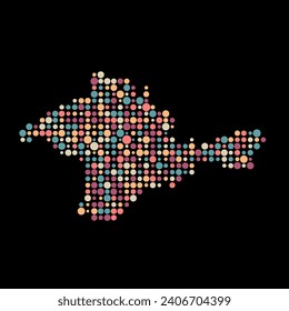 Crimea Silhouette Pixelated pattern map illustration