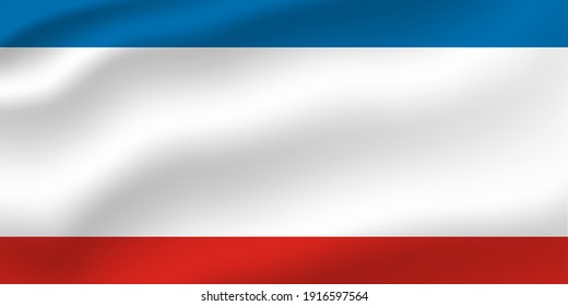 Crimea waving flag vector editable