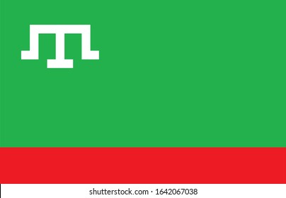 Crimean Tatars ( in Bulgaria) ethnic groups flag vector icon