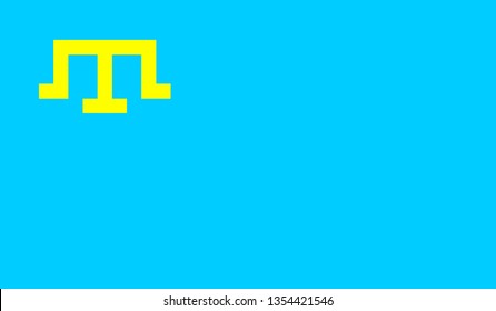 Crimean Tatars flag vector icon