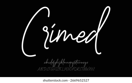 Crimed Signature Font Calligraphy Logotype Script Font Type Font lettering handwritten
